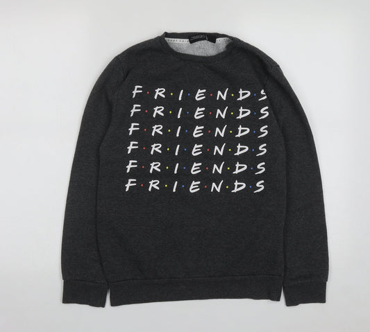 Primark Womens Grey  Polyester Pullover Sweatshirt Size XS   - Friends