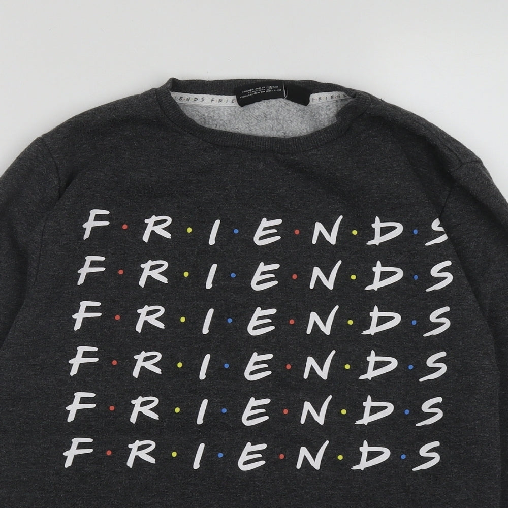 Primark Womens Grey  Polyester Pullover Sweatshirt Size XS   - Friends