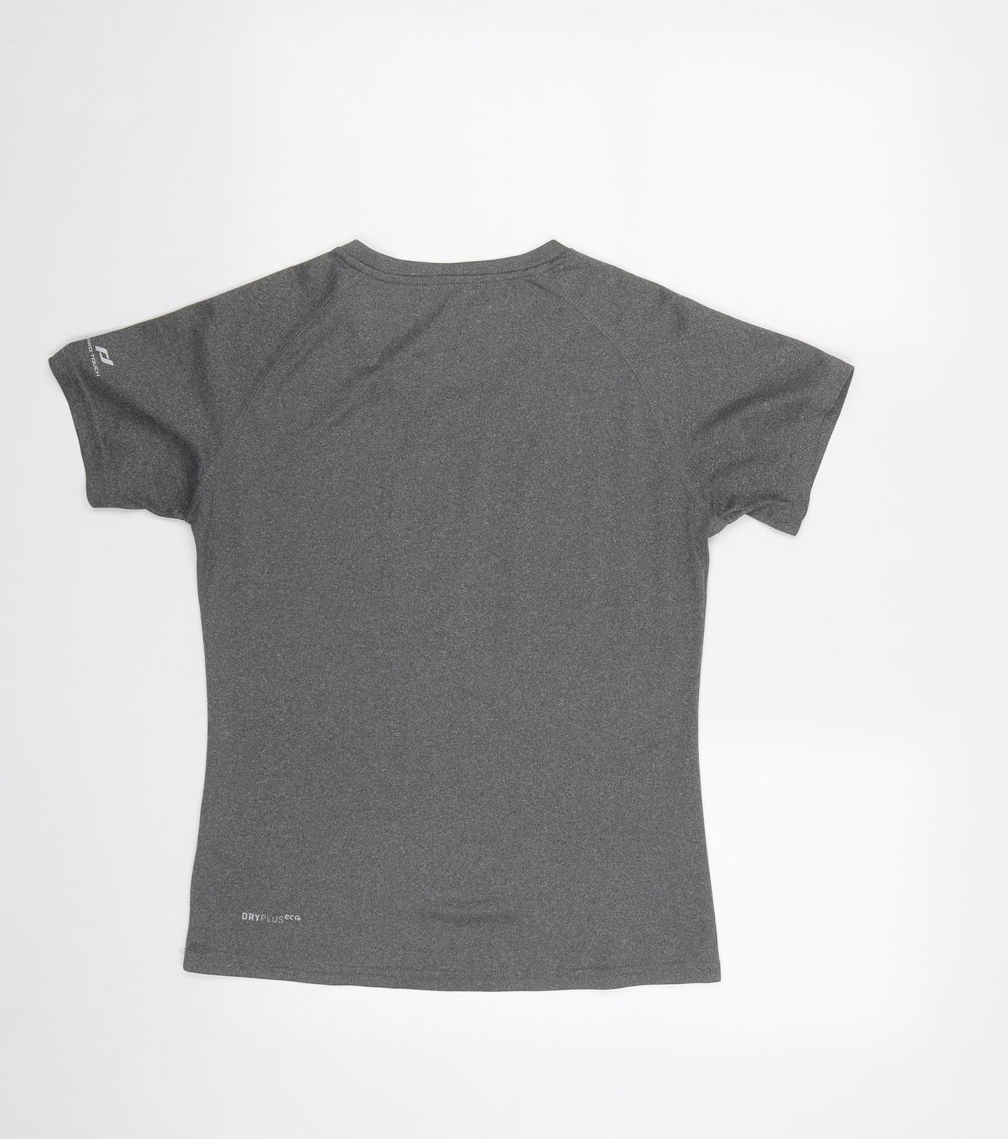 PRO TOUCH Womens Grey  Polyester Basic T-Shirt Size S V-Neck