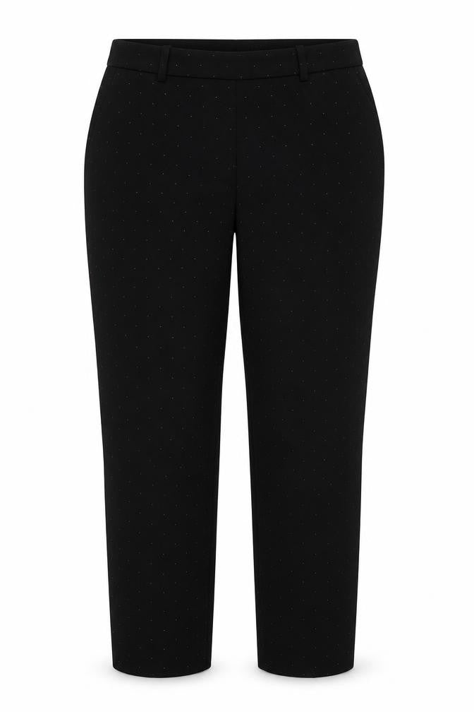 H&M Womens Black Polka Dot Polyester Trousers  Size 12 L26 in Regular