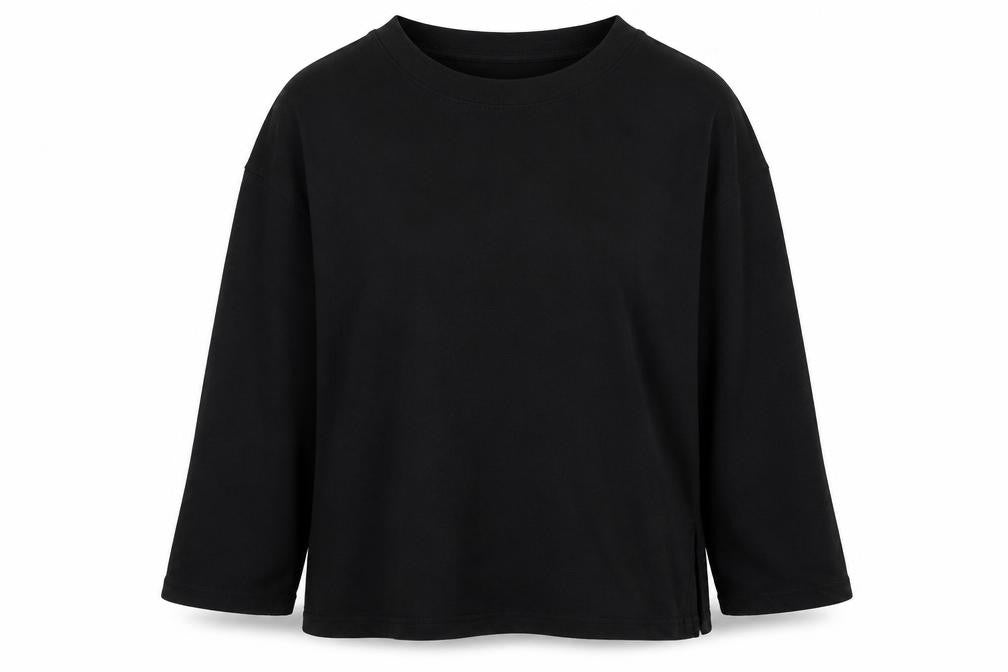 H&M Womens Black  Cotton Pullover Sweatshirt Size M