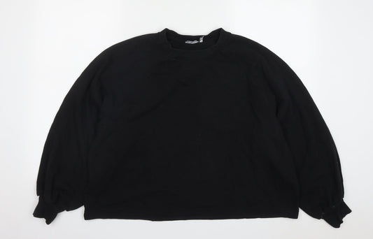 ASOS Womens Black  Polyester Pullover Sweatshirt Size 10