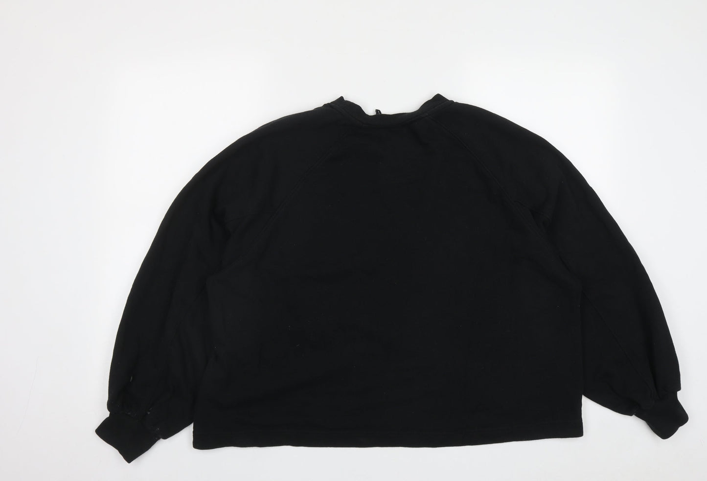 ASOS Womens Black  Polyester Pullover Sweatshirt Size 10