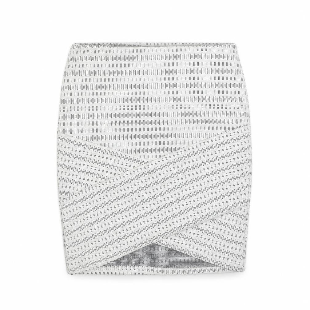 Primark Womens White Geometric Polyester A-Line Skirt Size 6