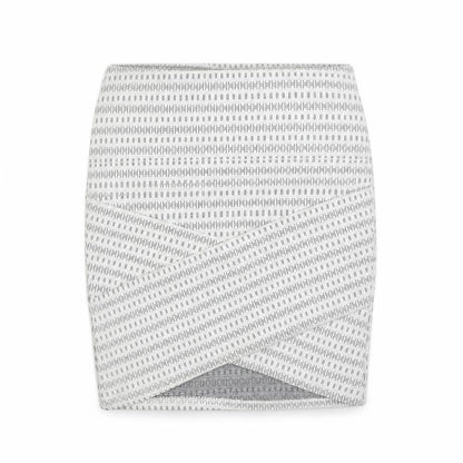 Primark Womens White Geometric Polyester A-Line Skirt Size 6