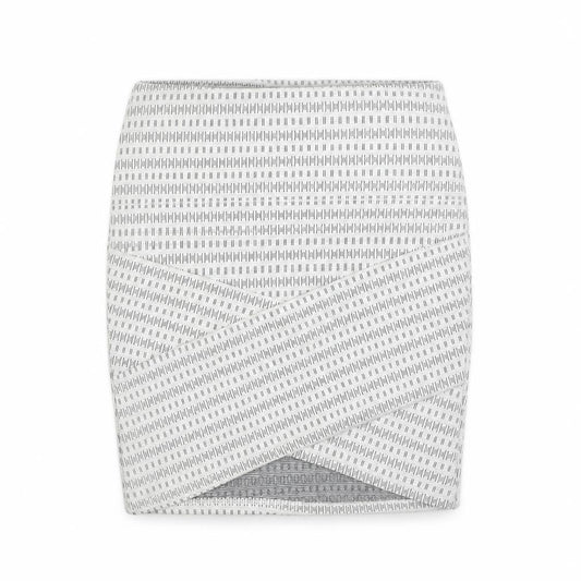 Primark Womens White Geometric Polyester A-Line Skirt Size 6