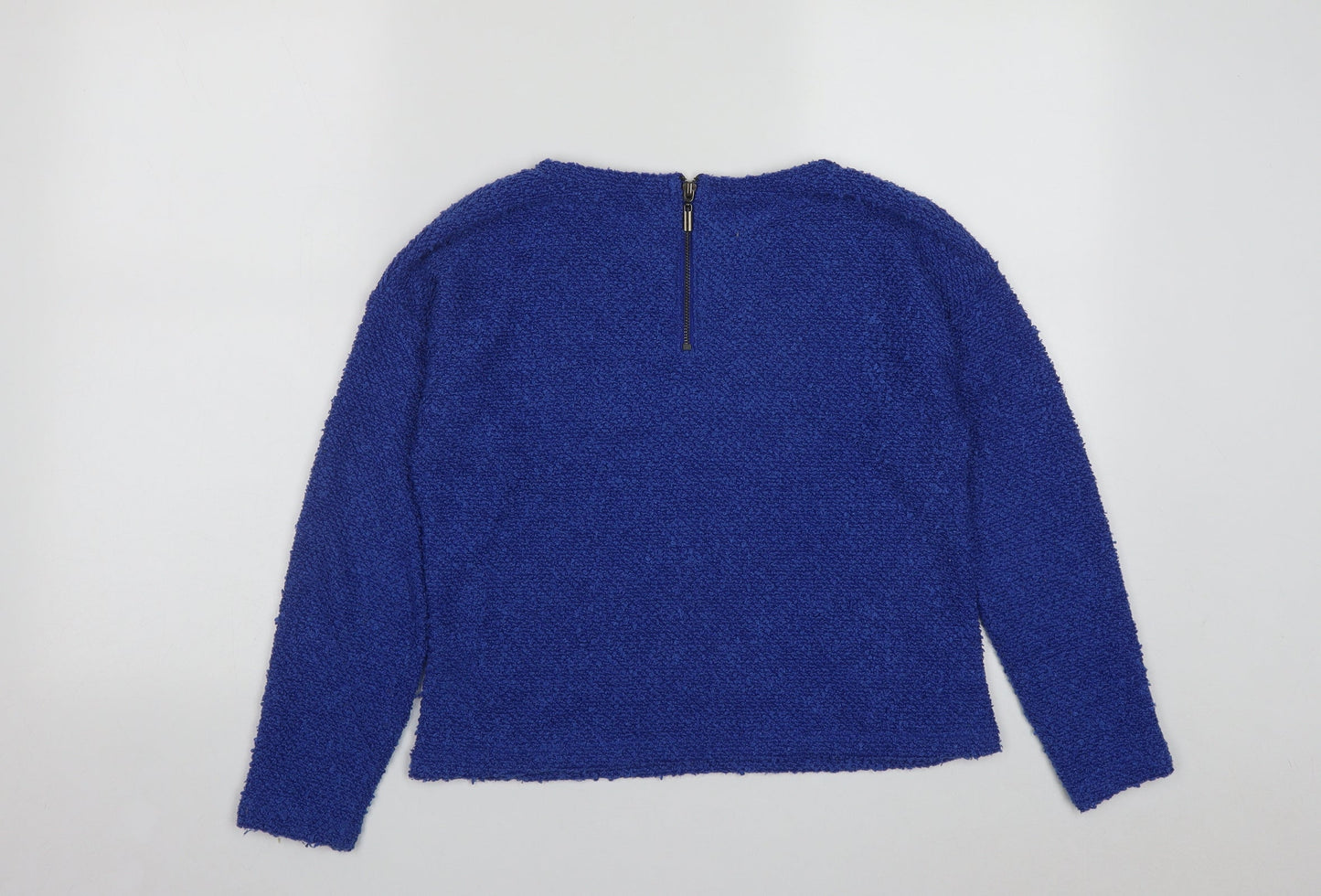 New Look Womens Blue Round Neck  Polyester Pullover Jumper Size 8