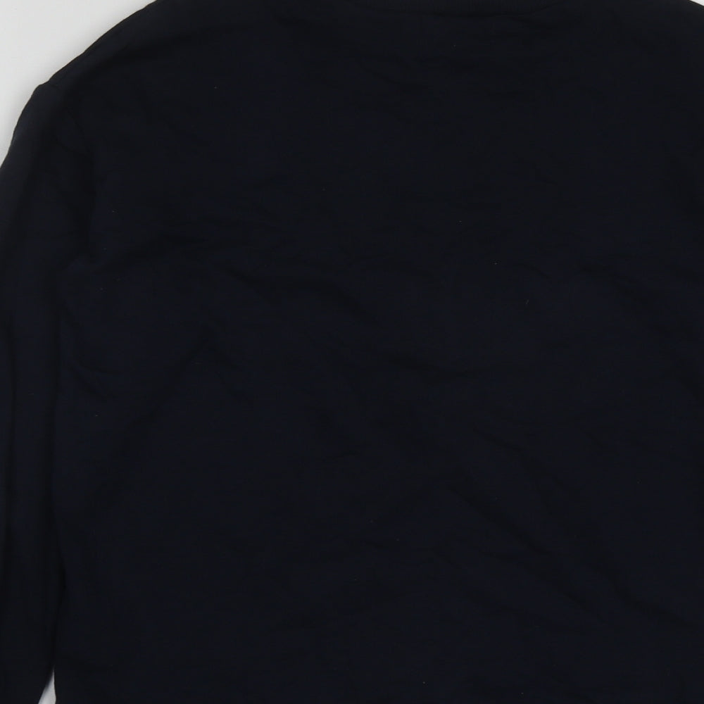 H&M Womens Blue Striped Cotton Pullover Sweatshirt Size XS