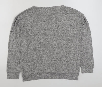 Preloved Golddigga Womens Grey  Viscose Pullover Sweatshirt Size 10  Pullover - Back