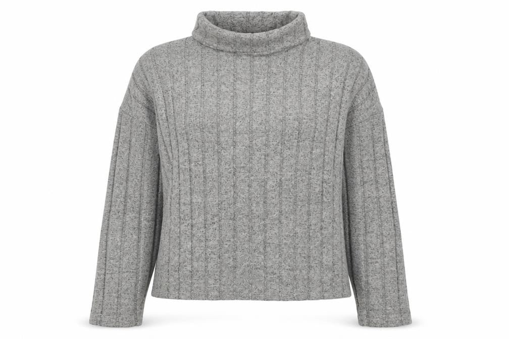 New Look Womens Grey Roll Neck  Viscose Pullover Jumper Size L