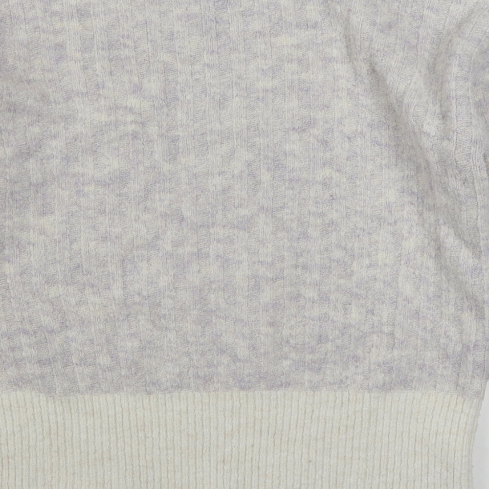 Primark Womens Purple Round Neck  Acrylic Pullover Jumper Size M