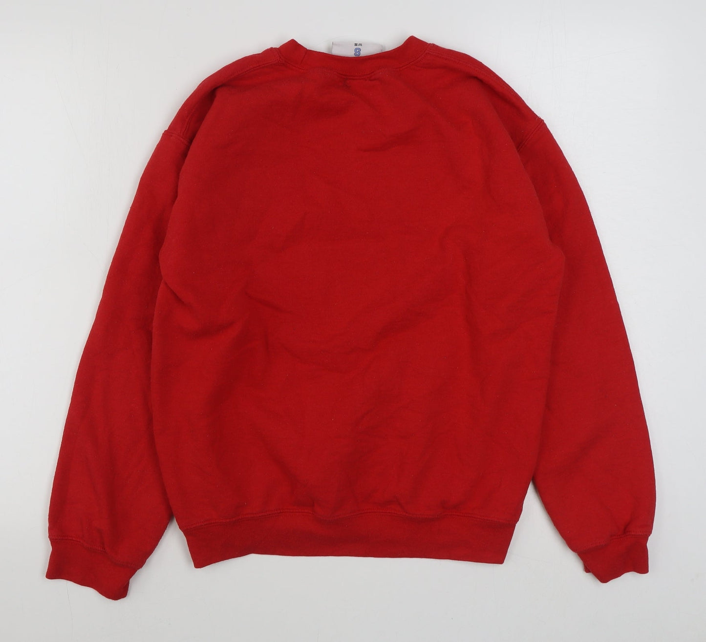 Elle Grace Womens Red  Cotton Pullover Sweatshirt Size S  Pullover