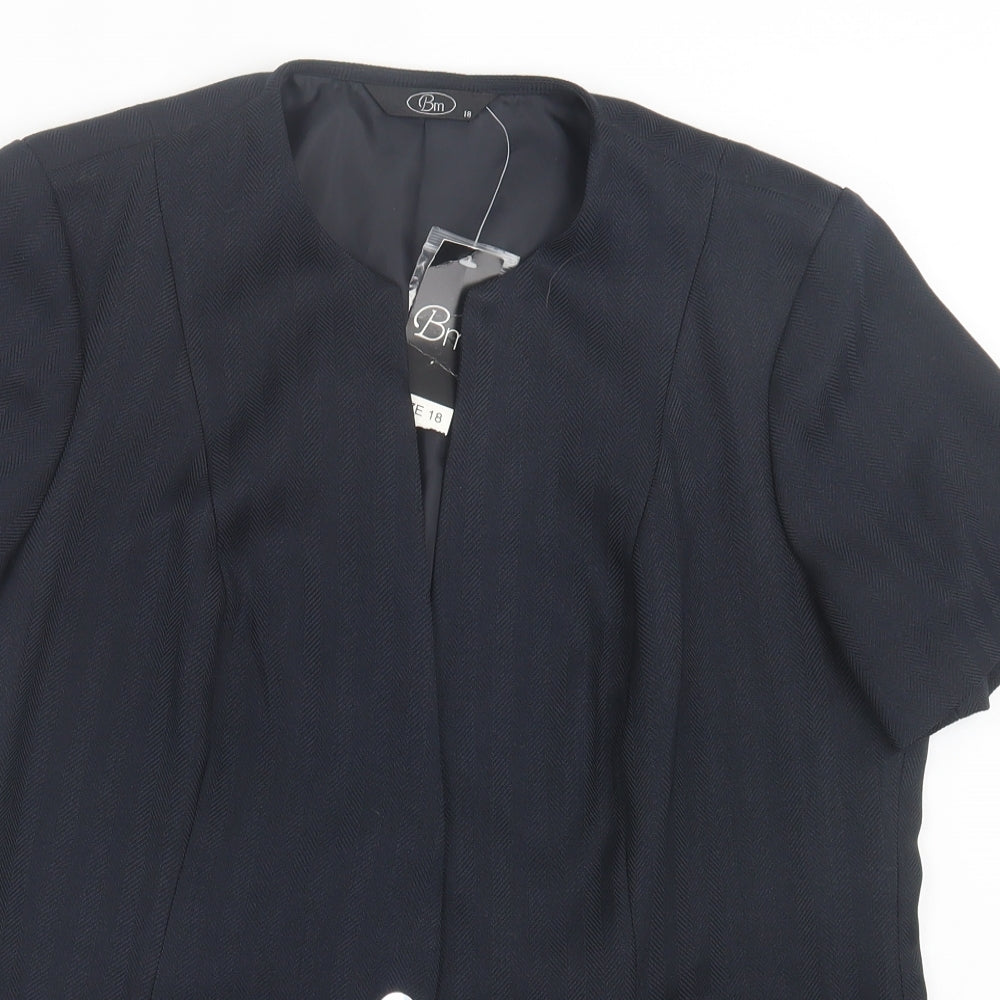 BM Womens Blue   Jacket Blazer Size 18  Button