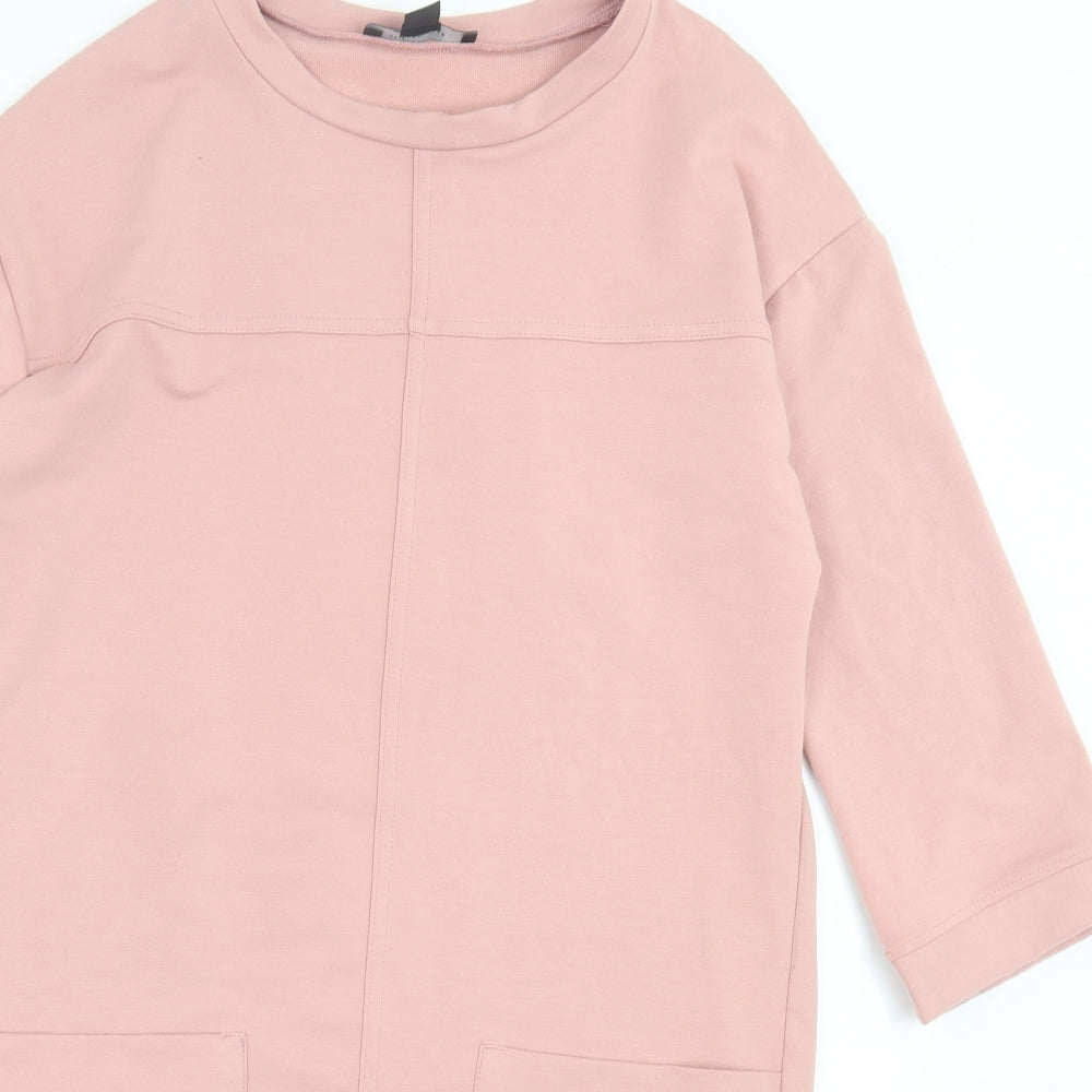 Atmosphere Womens Pink  Polyester Jumper Dress  Size 8  Crew Neck Pullover