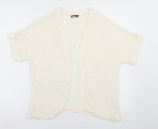 Roman Womens Ivory V-Neck  Acrylic Cardigan Jumper Size 14