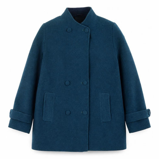 EWM Womens Green   Overcoat Coat Size 16  Button