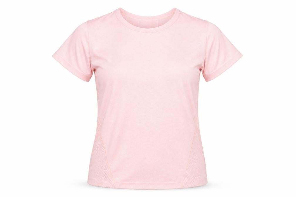 Dunnes Stores Womens Pink  Nylon Basic T-Shirt Size S Crew Neck Pullover