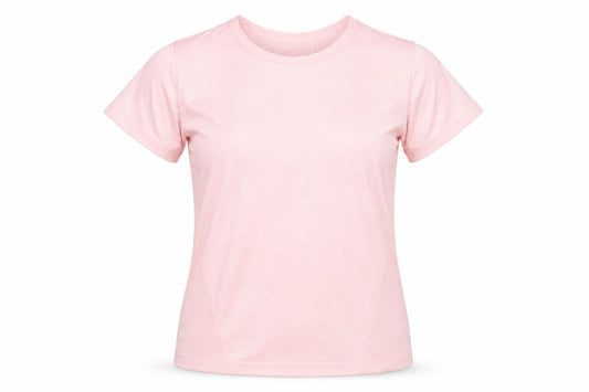 Dunnes Womens Pink  Nylon Basic T-Shirt Size S Crew Neck Pullover