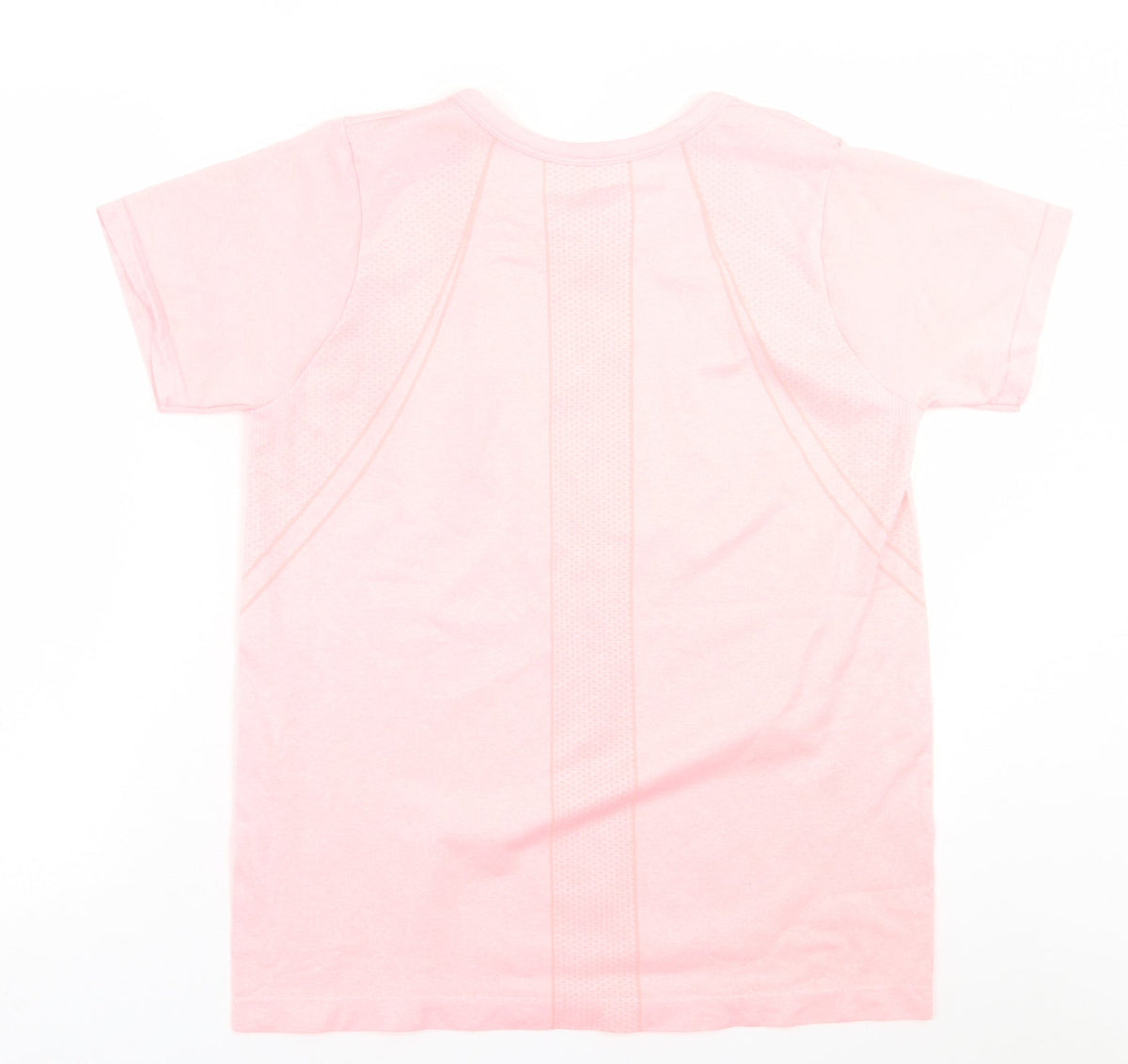 Dunnes Stores Womens Pink  Nylon Basic T-Shirt Size S Crew Neck Pullover