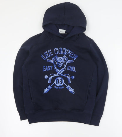 Lee Cooper Boys Blue  Polyester Pullover Hoodie Size M  Pullover