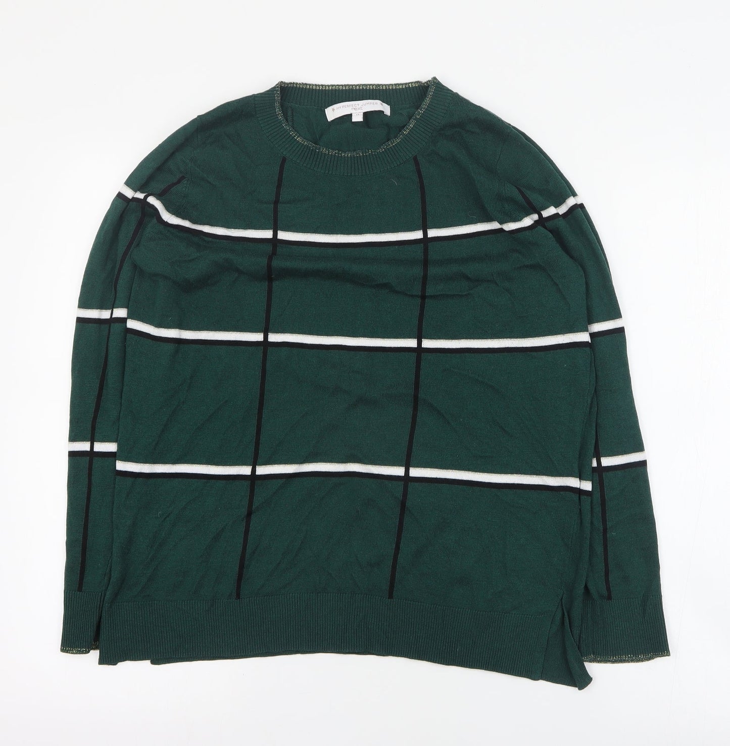 NEXT Womens Green Round Neck  Polyester Pullover Jumper Size 14