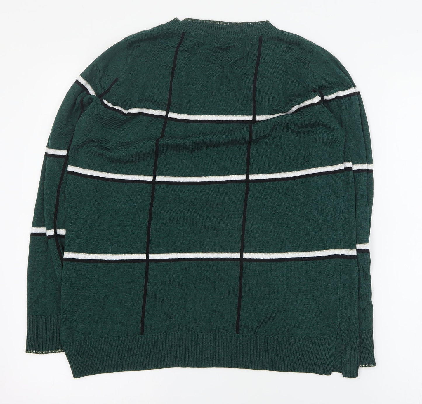 NEXT Womens Green Round Neck  Polyester Pullover Jumper Size 14