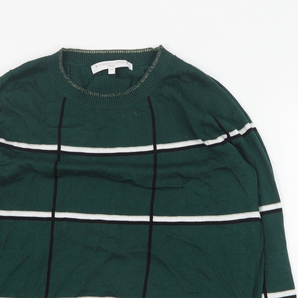 NEXT Womens Green Round Neck  Polyester Pullover Jumper Size 14