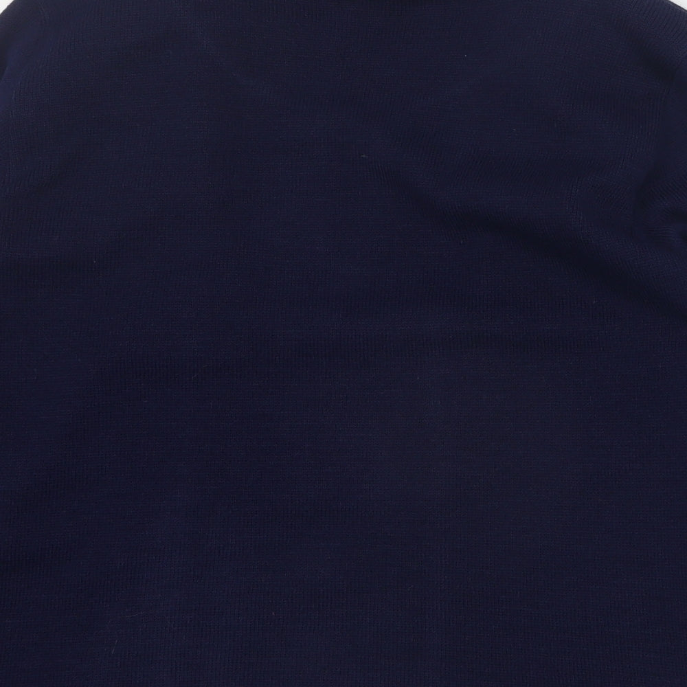 Lizzi Clarke Womens Blue Round Neck Striped Acrylic Pullover Jumper Size M   - M/L