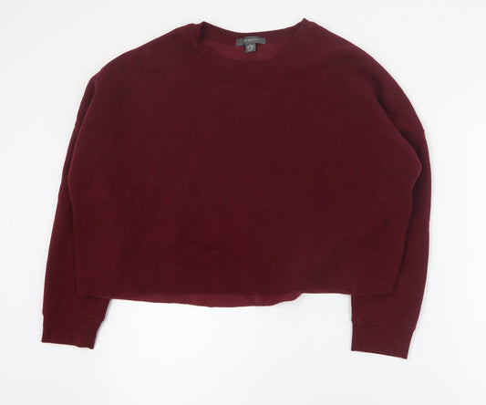 Primark Womens Red  Polyacrylate Fibre Pullover Sweatshirt Size M  Pullover - Cropped