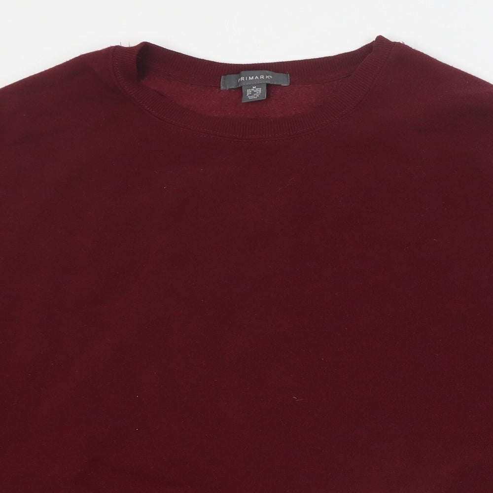 Primark Womens Red  Polyacrylate Fibre Pullover Sweatshirt Size M  Pullover - Cropped