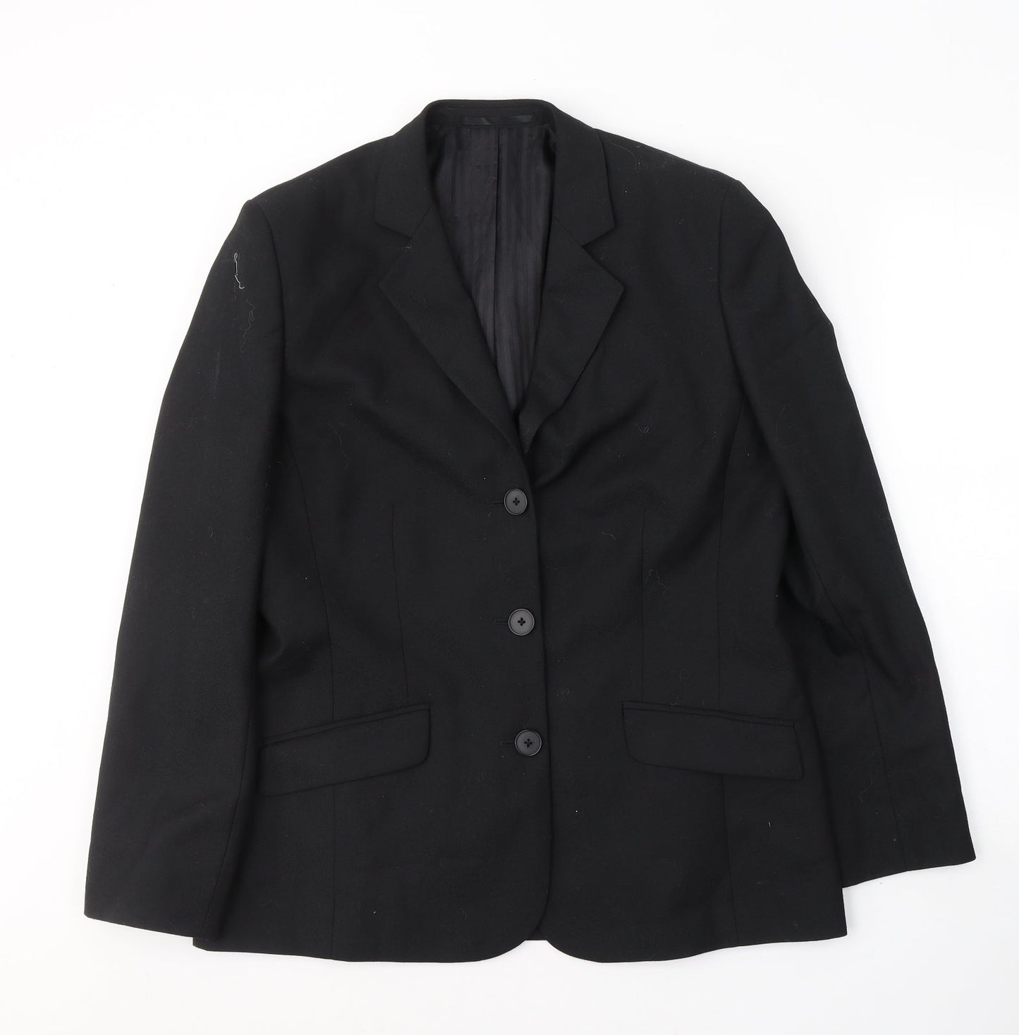 Endurance Womens Black  Polyester Jacket Suit Jacket Size 14