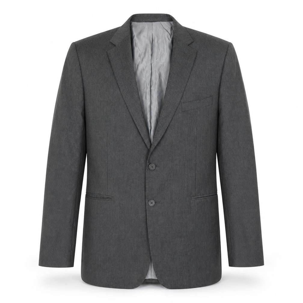 JACK REID Mens Grey Striped Polyester Jacket Suit Jacket Size 46