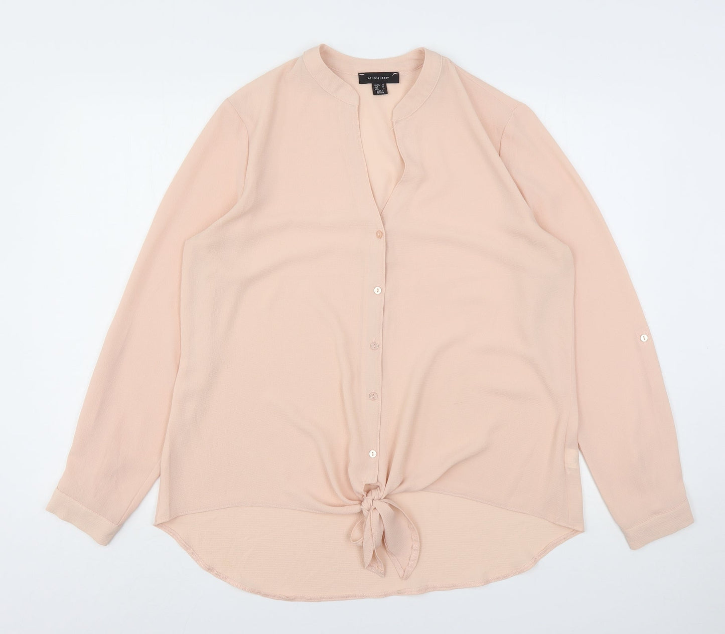 Atmosphere Womens Pink  Polyester Basic Blouse Size 16 V-Neck