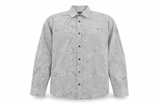 Peter Werth  Mens Multicoloured Striped Cotton  Button-Up Size M Collared Button