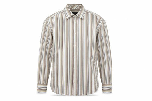 Next Mens Multicoloured Striped Cotton  Button-Up Size M Collared