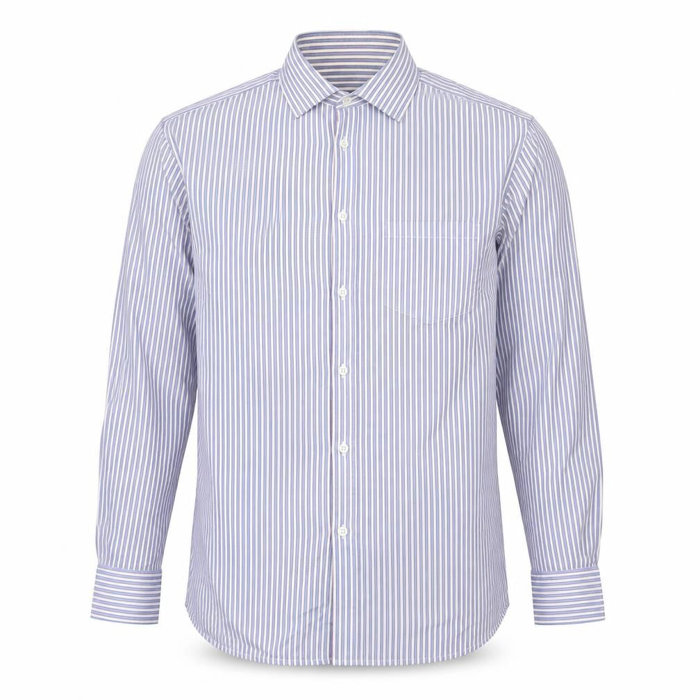 Howick Tailored Mens Multicoloured Striped Cotton  Button-Up Size 15.5 Collared Button