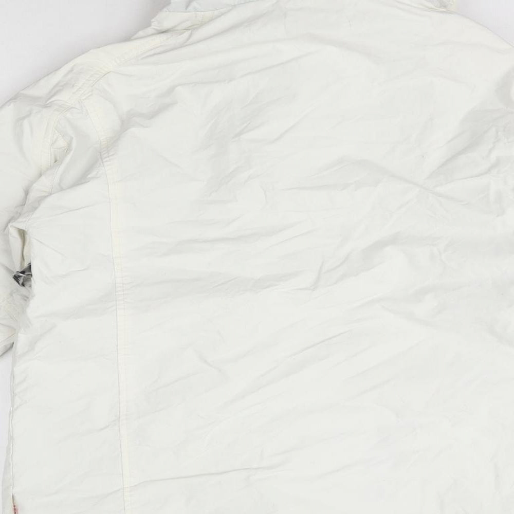 Per Una Womens White   Rain Coat Coat Size S  Zip