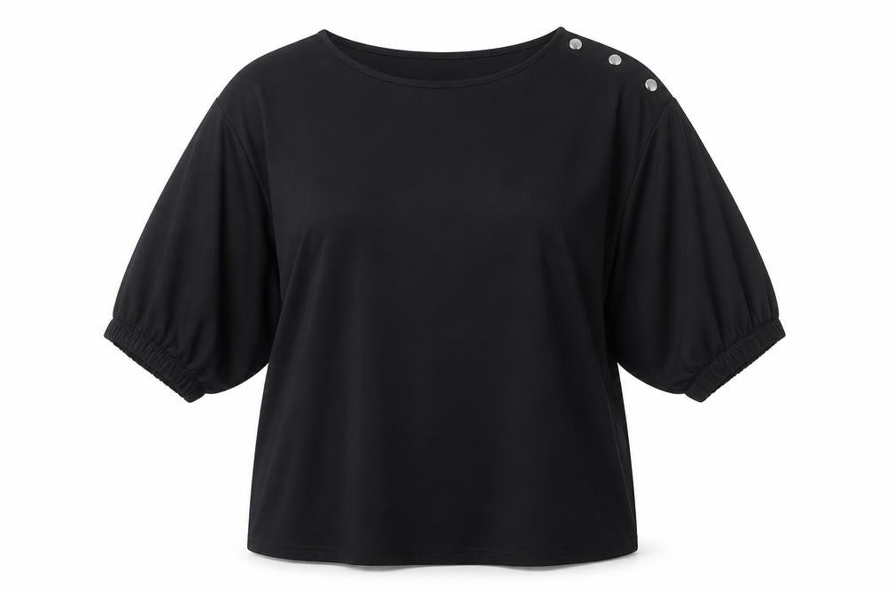 Papaya Womens Black Scoop Neck  Polyester Pullover Jumper Size 14