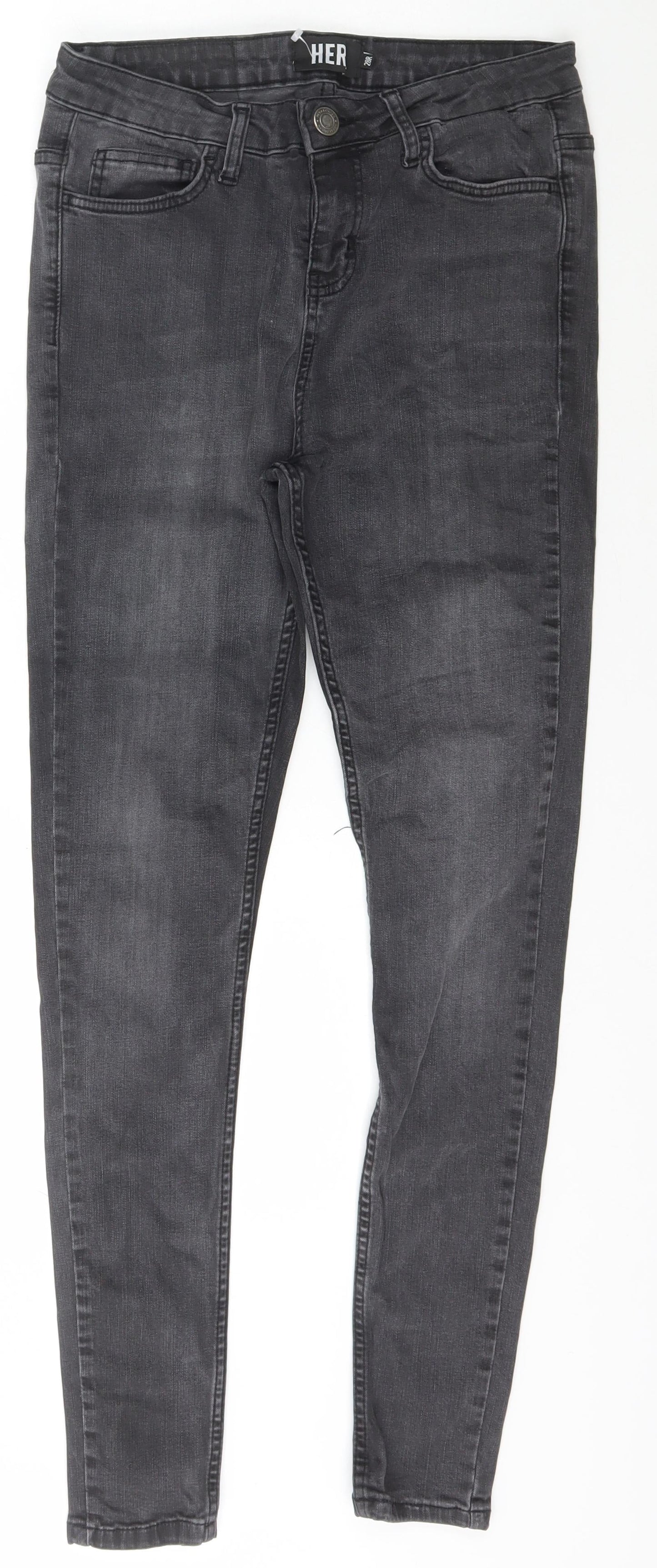 Hera London Womens Black  Cotton Skinny Jeans Size 28 L29 in Slim Zip