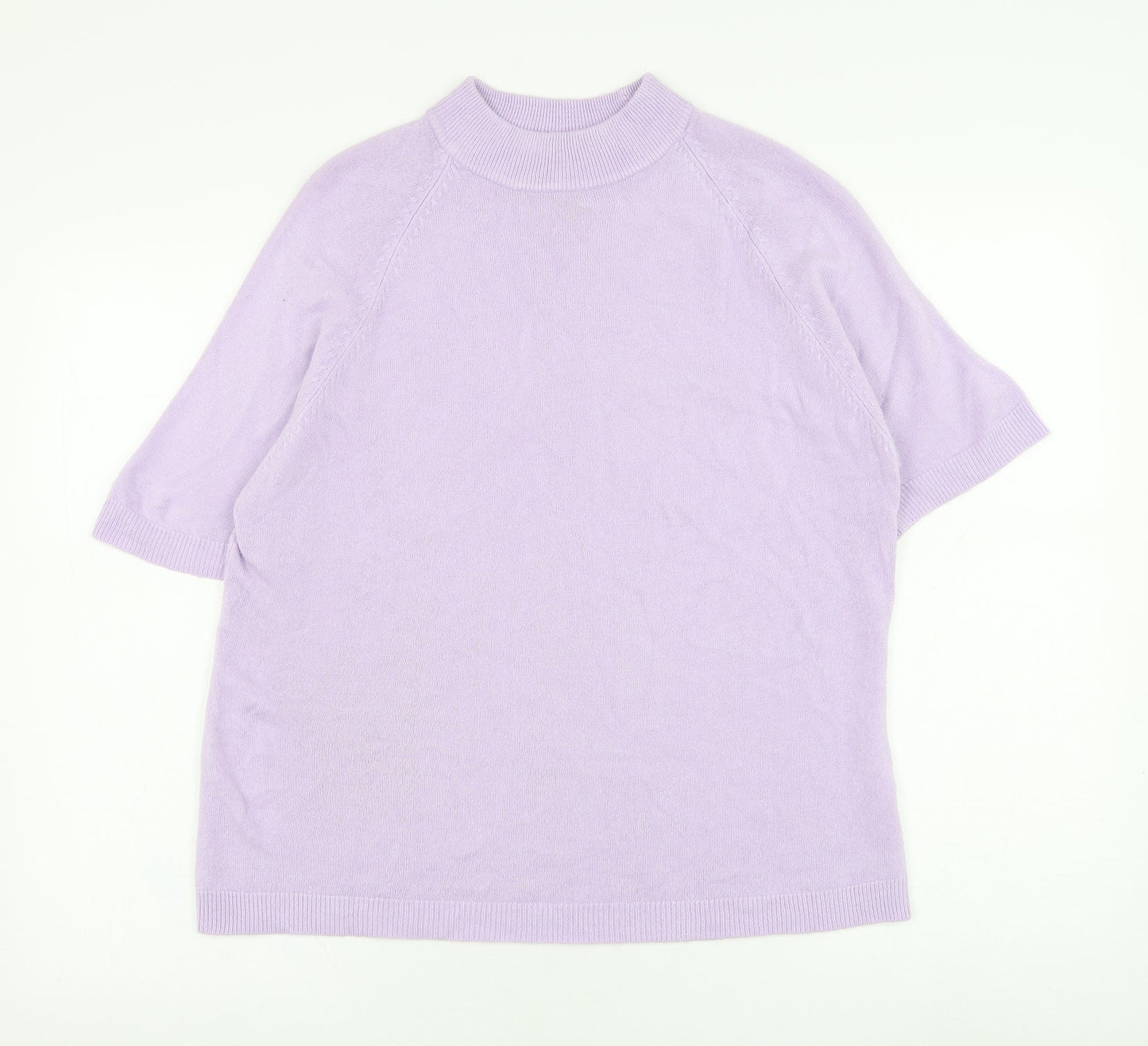 Berkertex Womens Purple Round Neck  Acrylic Pullover Jumper Size 20
