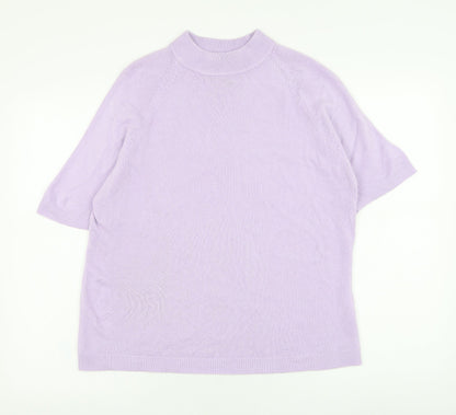Preloved Berkertex Womens Purple Round Neck  Acrylic Pullover Jumper Size 20 - Front
