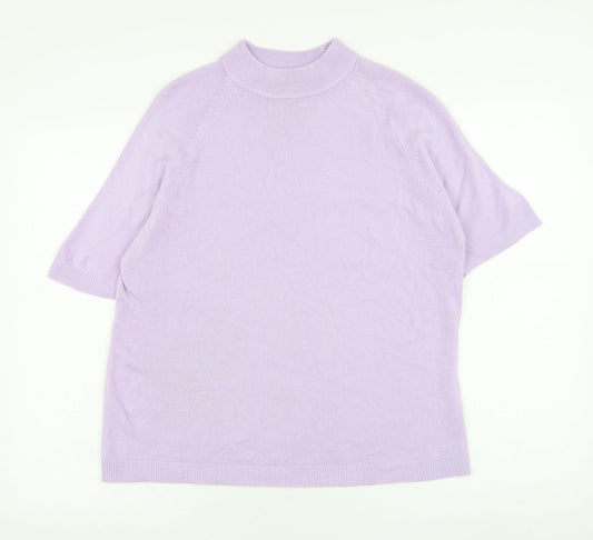 Berkertex Womens Purple Round Neck  Acrylic Pullover Jumper Size 20