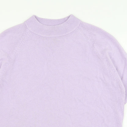 Preloved Berkertex Womens Purple Round Neck  Acrylic Pullover Jumper Size 20 - Detail