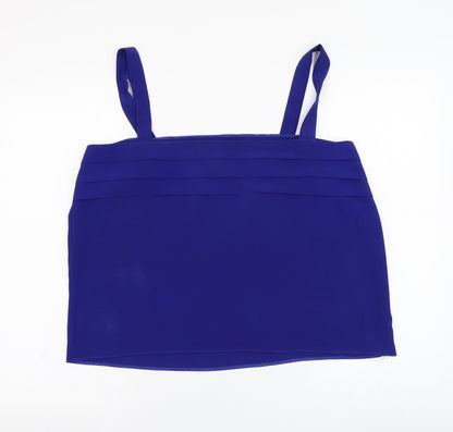 Preloved Vogue Womens Blue  Polyester Basic Tank Size 20 Square Neck - Front