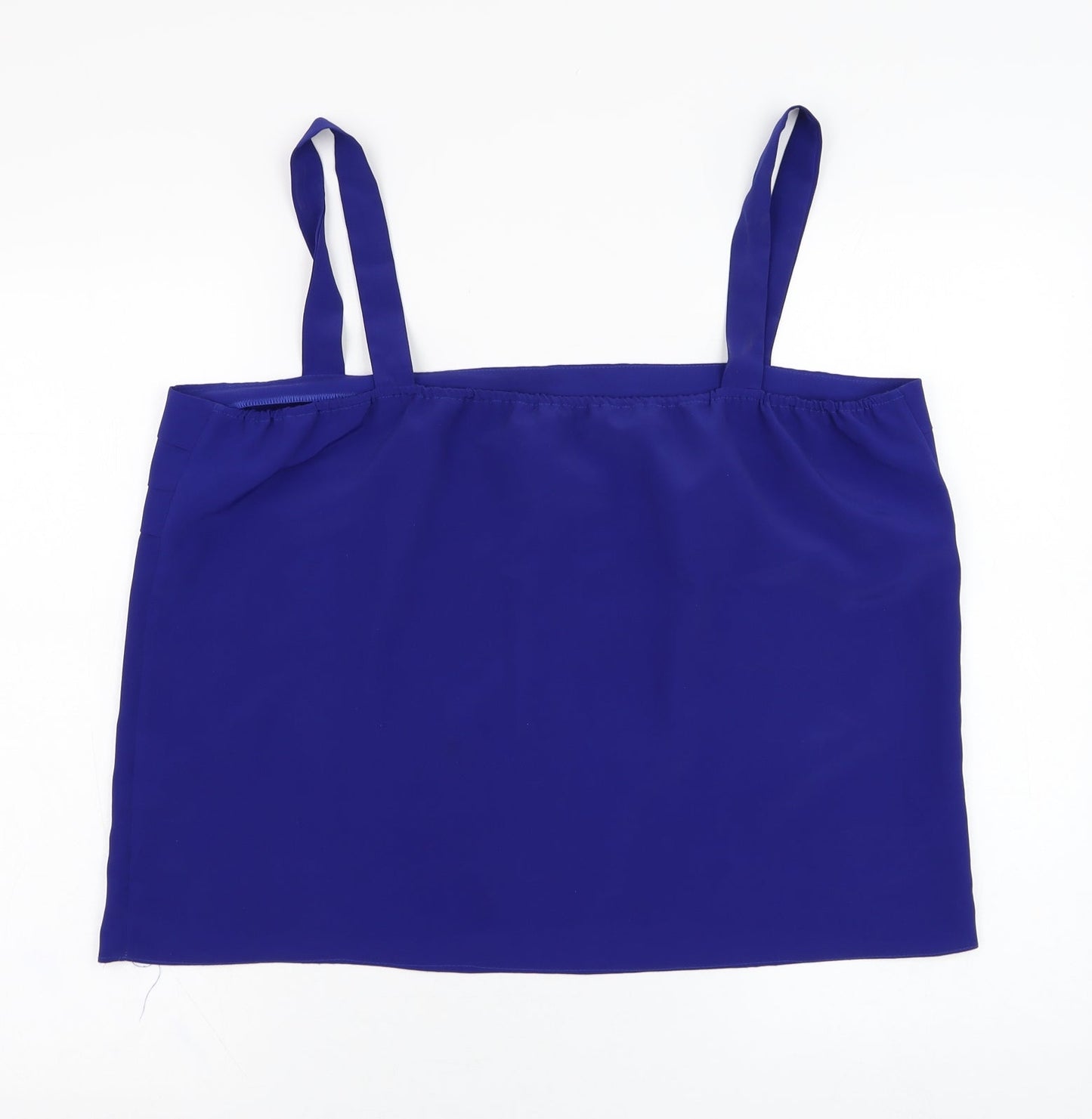 Vogue Womens Blue  Polyester Basic Tank Size 20 Square Neck