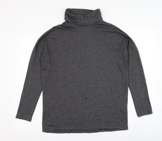New Look Womens Grey Roll Neck  Polyester Pullover Jumper Size 8