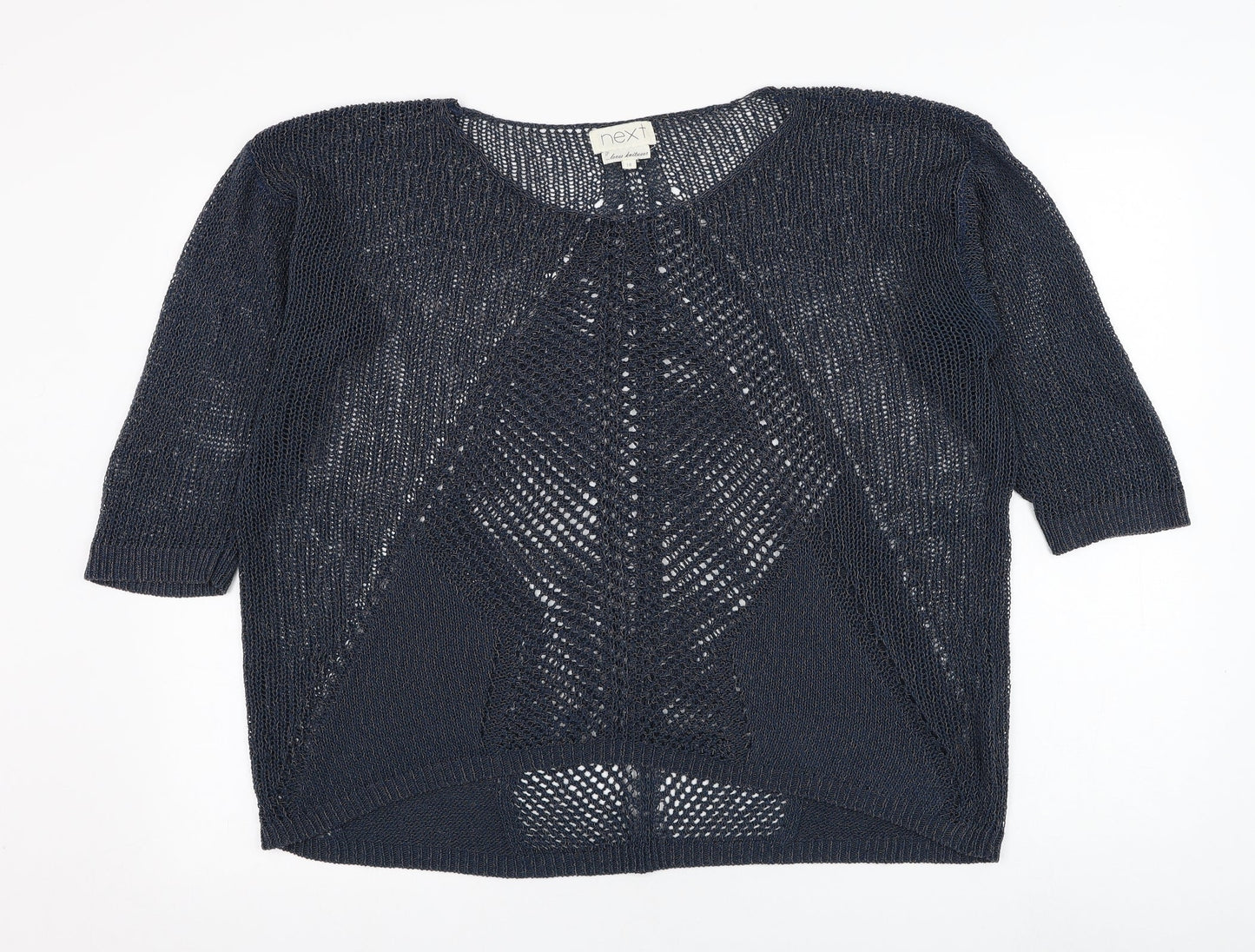 NEXT Womens Blue Round Neck  Acrylic Pullover Jumper Size 18