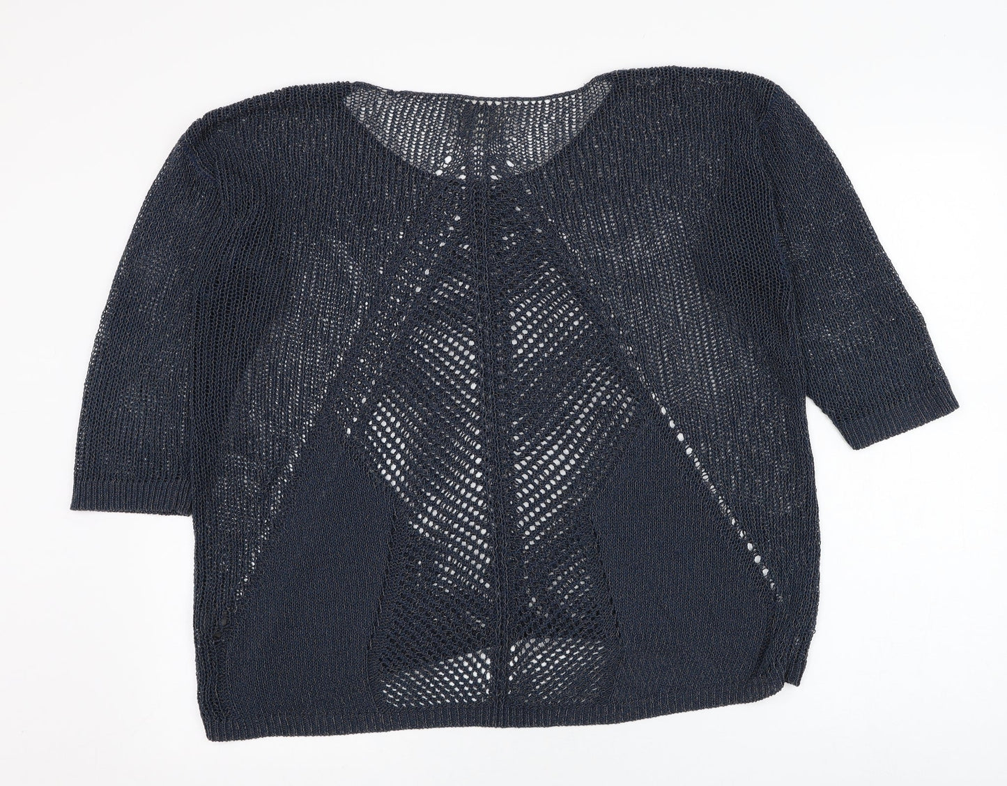 NEXT Womens Blue Round Neck  Acrylic Pullover Jumper Size 18