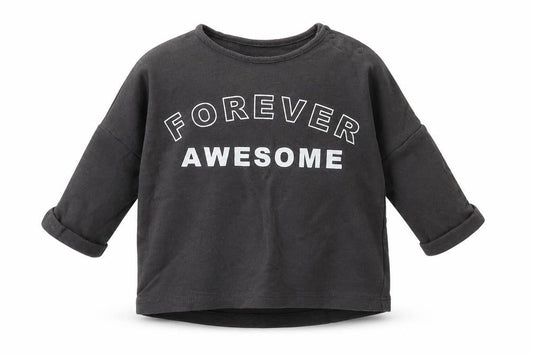 Next Girls Grey  Cotton Jersey T-Shirt Size 0-3 Months Round Neck Snap - Forever awesome