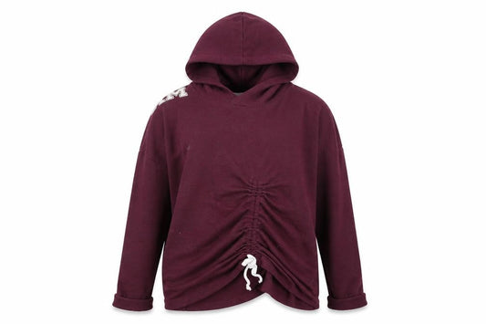 H&M Girls Red  Viscose Pullover Hoodie Size 11-12 Years  Pullover